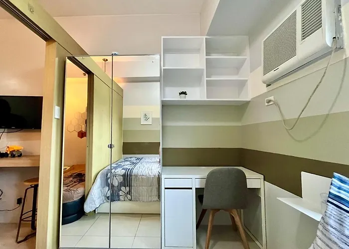 Relaxing 1br In Quezon City, Garden View With Pool & Mall *